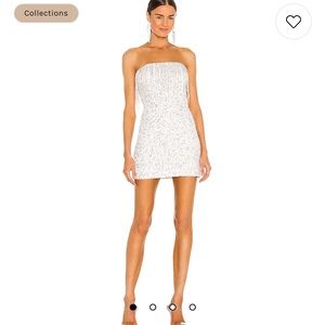 Retrofete Cassondra Dress in Silver White Revolve